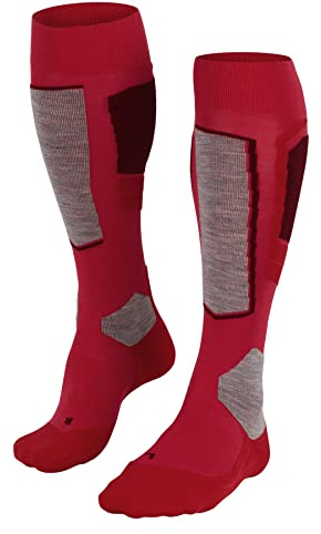 FALKE SK4 Advanced W Kh lana hilo funcional finos cálidos 1 par, Calcetines de esquí Mujer, Rojo Rose 8680, 37-38
