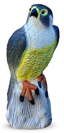 WINSOME Falcon Bird Scarer - Heavy Duty Plastic Hawk Decoy Bird Deterrent Life Like Realistic Colouring Bird Repellent - Garden Ornaments Outdoor Large - 116 (41cm)