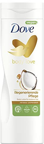 Dove Body Love Body Lotion Regenerierende Pflege für trockene Haut mit Kokos- und Mandelduft 400 ml 1 Stück
