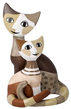 Goebel Rosina Wachtmeister Katzen-Figur aus Biskuitporzellan Nina e Eleonora, Maße: 6cm x 6cm x 8cm, 31-400-72-1
