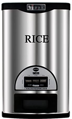 Stainless Steel Sealed Rice Bucket, Flour Storage Dispenser, Miscellaneous Grain Container, Provide Safe and Healthy Food Containers for Your Family (Color : Black, Size : Capacity 30kg)