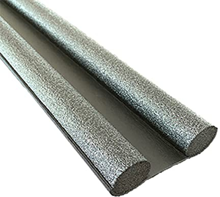 FOUTP Boudin Double Bas Isolant Coupe-Froid Ajustable Protection Contre Courants d'Air Anti-Bruit (Noir)