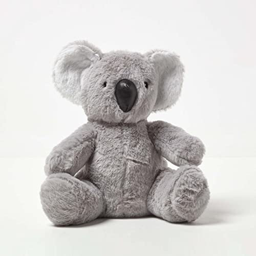 HOMESCAPES Boden-Türstopper Koala grau 27 cm, Türstopper-Tier schwer, auch als Fensterstopper