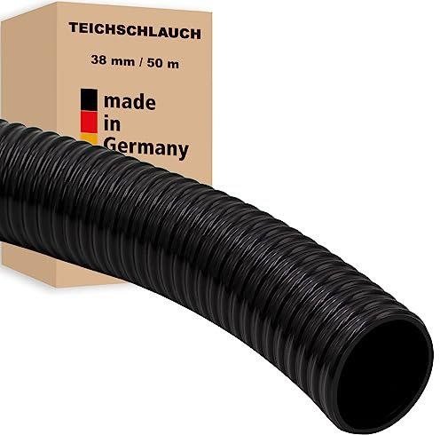 Teichschlauch - 38 mm (1 1/2) 50 m - Pumpenschlauch Förderschlauch Spiralschlauch Pumpen Druckschlauch Saugschlauch - Made in Germany