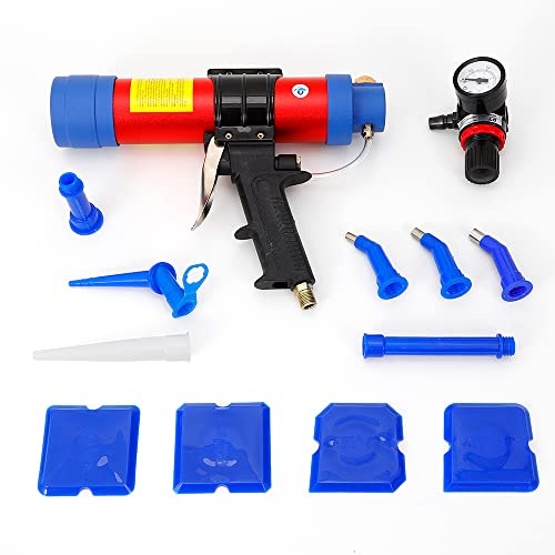 Patronpress, 19–23 cm pneumatisk patronpistol, anti-dropppistol, 6 bar patronpress, silikonpistol silikonspruta, för 310 ml plastpatron