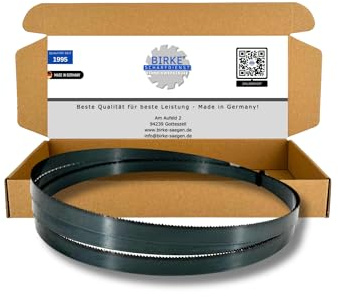 Birke® FLEXBACK & UDDEHOLM Bandsägeblätter 1712mm Breite 6-15mm für Weich- und Hartholz, NE-Schnitte... (1712x13x0,65 14ZpZ (FLEXBACK))