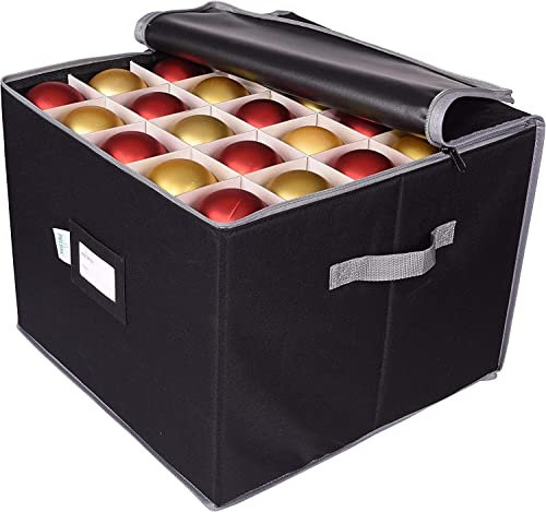 Faltbare Organizer-Würfel, Aufbewahrungsbox for Weihnachtskugeln, Platz for bis zu 75 Baumschmuck-Kugeln, Organizer for Weihnachtsdekorationen, aufgeteilt auf 3 Tabletts mit Trennwänden for eine langl
