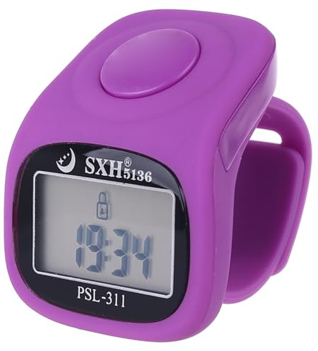 Saddgo Contatori Dita 6 Digitale LED Contatore Dito Elettronico Numero Manuale Meccanico Contatore Giro Ricordare Nuoto Contatore