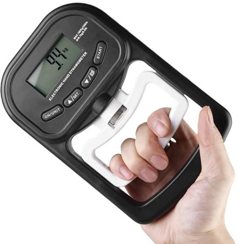 WIYETY Dynamomètre numérique 180 kg appareil de mesure électronique écran LED entraînement USB intelligent et sensible (noir)