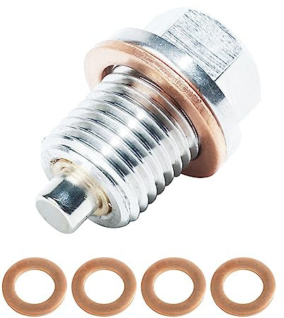 Flaconi Car Oil Drain Plug,Oil Pan Drain Plug,Magnetic Oil Drain Plug,Oil Pan Plug,Engine Oil Drain Plug with Washer Gaskets,Aluminum Oil Drain Plug Sump Drain Nut Bolt(M14x1.5)