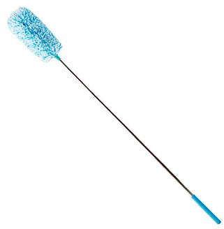 Plumeau Extensible en Fibres Fines, Tête Flexible, Acier Inoxydable | Lavable, Bleu, pour Voiture et Étagères, Outil de Dépoussiérage Domestique, PP