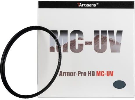 7Artisans Filtro UV a prueba de explosiones de 72 mm, filtros ultravioleta HD de 3,5 mm, ultra delgado, 24 capas recubiertas, resistente a los arañazos, protector de lente con paño de limpieza para