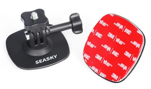 SEASKY Support de casque flexible A1 avec adhésif VHB 3M pour GoPro Hero 13/12/11/10/9/8 et Insta360 X5/X4/X3/X2 - Accessoires de fixation sur surfaces plates incurvées
