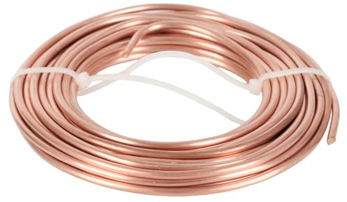 Reiner Kupferdraht, Ø 0.5/0.8/1/1.5/2/2.5/3mm Blanker T2 Kupferdraht, 500g Kupferspule für Gartenarbeit, Reiner Kupferkabel für Elektrotechnik und DIY Handwerk (3mm-8m)