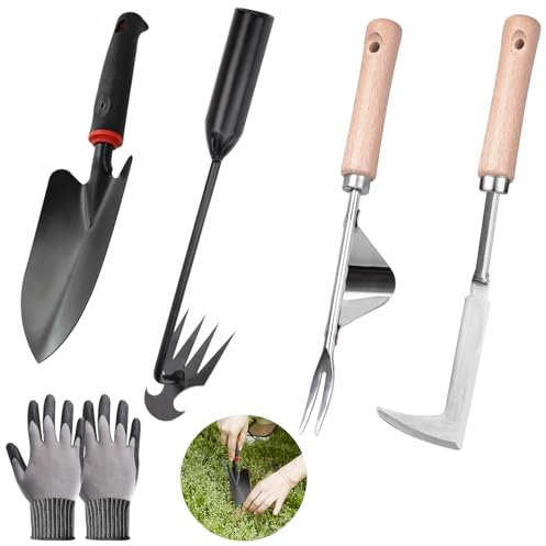 4 Pièces d'outils de désherbage portatifs pour Le Jardin Outil de désherbage déracinant Outil de désherbage Manuel pour Le Jardin Potager Ferme de Jardin Planter et désherber