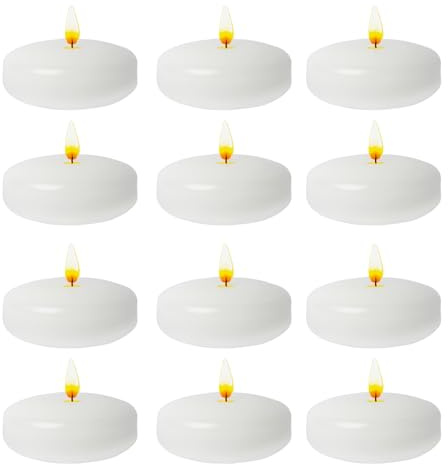 Candele Galleggianti Bianche | Candele Di Cera per Piccole Vasche d’Acqua - Centrotavola Luminosi per San Matrimoni Cene Natale e Feste