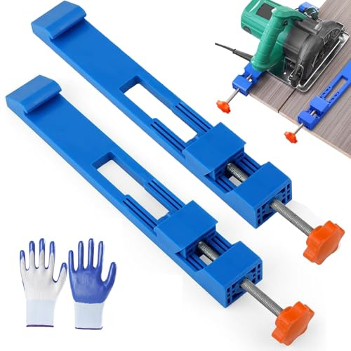 Adjustable Cutting Machine Base Guide, Circular Saw Quick Cutting Guide, Skill Saw Guide, Electric Circular Saw Milling Positioning Clamp (2pcs)