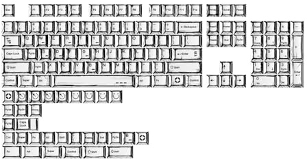 Uqezagpa 136Key Keycap 10mm Height MX Switches Keycaps Minimalists Designs for Mechanical Keyboards Ergonomic And