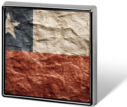 Pin de solapa esmaltado con bandera chilena vintage con textura de roca para mujeres y hombres, joyería, mochila, sombreros, decoración