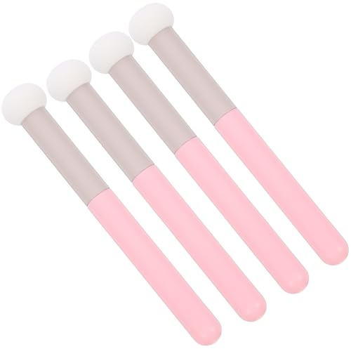 VILLCASE 4Pcs Mushroom Head Concealer Brush and Foundation Sponge Set, Dry and Wet Dual-Use Makeup Applicators for Seamless under Eye Coverage and Blending, Portable Beauty Tools for Women