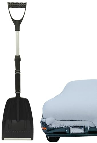 Pala da neve per e auto, strumento invernale allungabile ed ergonomico, pala robusta, per marciapiedi, campeggio, spiagge, attività all'aperto, giardini, parcheggio