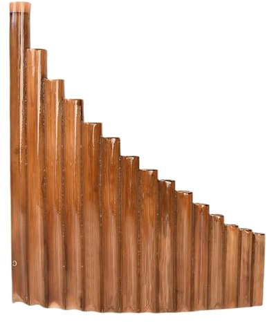 Panflöte Instrument Handgefertigte Panflöte 15 Pfeifen Natürliches Blasinstrument G-Taste Flöte Mit Bar-Zubehör-Sets