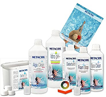 Metacril Kit Oxi Spa - Pro, Trattamento Acqua con Ossigeno Attivo, Ideale per Piscina o Spa Idromassaggio di Tutte le Marche, Modelli e Dimensioni