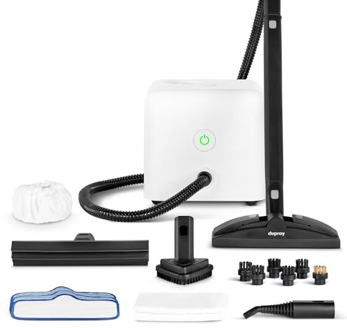 Dupray Neat Steam Cleaner with 17-Piece Kit - Powerful, Chemical-Free Cleaning for Floors, Cars, Tiles, Upholstery, Kitchen, Bathroom Grout, Carpets & More - Kills up to 99.9% of Bacteria & Viruses *