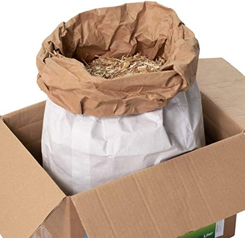 Jumbogras® Kleintier-Einstreu aus Miscanthus/Elefantengras/Chinagras-Häcksel, saugfähige Häckselgut-Streu, günstige Stroh- u. Sägespäne/Holzspäne-Alternative für sauberen Käfig (40l)