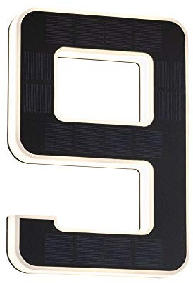 Paulmann 79850 - Numero civico 9 LED, grado di protezione IP44, luce bianca calda, batteria sostituibile, incluso 1 elemento di illuminazione da 0,2 W, in plastica, colore: nero, luminosità: 3000 K