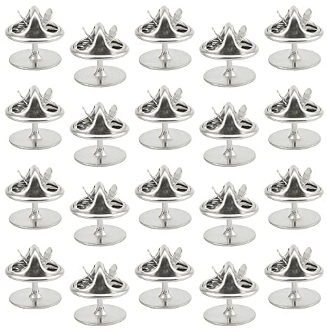 BGTXINGI 100 Stück 11 mm Schmetterlingsnadeln mit 100 Stück 10 mm Krawattennadeln, Silbernadeln für Schmuckherstellung und Basteln (Silber)