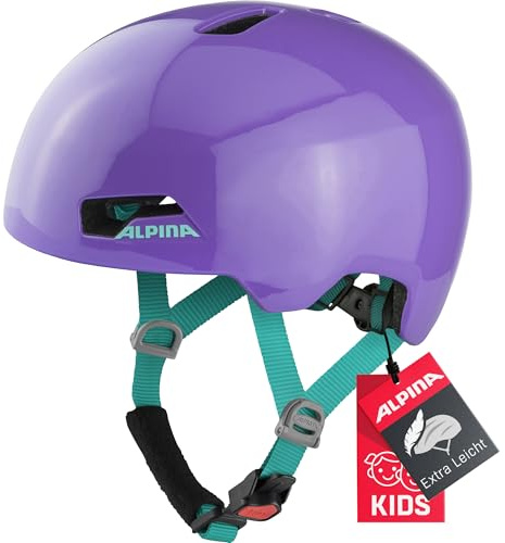 ALPINA Unisex - Barn, HACKNEY Cykelhjälm, purple gloss, 47-51 cm