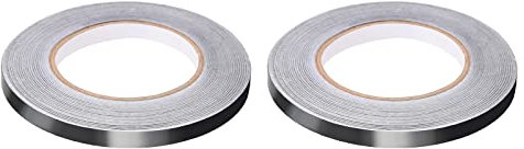 Rebower Aluminium Feuille Ruban Adhésif Métal Ruban, [pour Étanchéité Patcher Chaud Froid HVAC, Conduit, Tuyau Isolation] - 0.4/164ft/2.8 Mil/Noir/2 Rolls