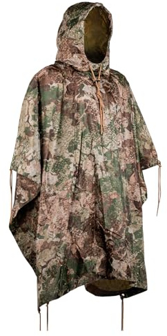 Mil-Tec regnponcho unisex • US poncho gjord av slitstarkt ripstopmaterial • Mångsidig vattentät regnponcho • Extra lång • Utomhusregnjacka, WASP I Z2, one size