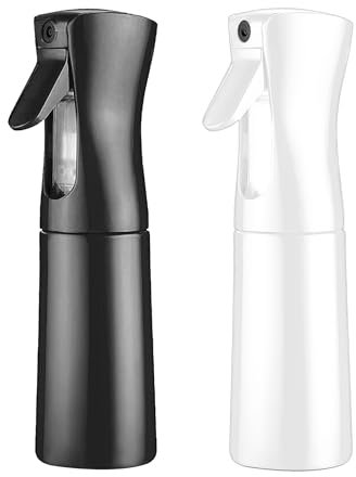 SIVLKI Spray Bottle Capelli, 2 Pack, Atomizzatore Ultrafine Continuo, Strumenti di Parrucchiere per Hair Styling (200ml)