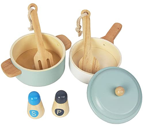 Kinderküche Zubehör, Realistisches Design, Sicher und Zuverlässig, Spielzeug Küchenzubehör, Topfset für Rollenspiele -Geschenk für Kinder ab 3 Jahren