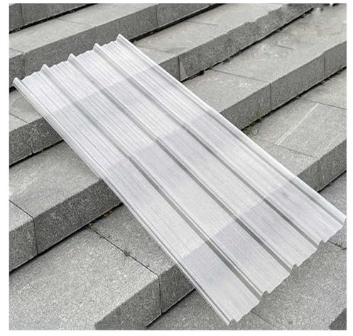 FRP-Wellplatte，Glasfaser-Tageslichtplatten, Tageslichtplatte for Wintergärten, 1,5 mm gewellte Dachplatten, transparente Regenschutzplatte mit UV-Schutz, for Carport(16pcs,0.9*1.9m/35*75in)