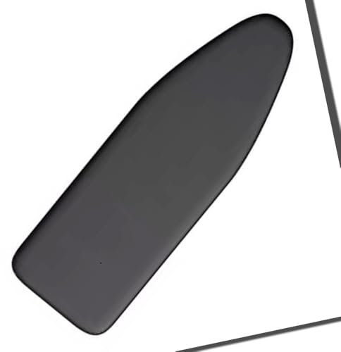 ISAVIA Bügelbrettbezug 90x30cm 100x35cm 110x35cm 120x40cm，Bügeltischbezug Baumwolle，Bügelbezug Ersatzbezug Elastischem Gummizug，Einfache Passform(Black,122x38cm(48x15in))
