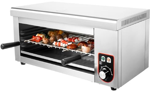 Cheese Melter Electric 1500W 110V Commercial Salamander Broiler BBQ Grill Cheese Melter Commercial Countertop Grill Raclette for Restaurant Home Grilling Steaks Fish, 122-572°F