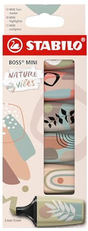 STABILO - Textmarker - BOSS MINI Naturevibes - 6er Pack - 6 Farben