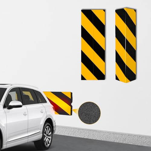 SDLDEER 2 Stück Garagen Wandschutz, 40x12.5x2cm Selbstklebend Autotür Wandschutz Auto Schutz Garage Türkantenschutz Eva Schaumstoff für Autotür Schutz, Garagenwand und Parkplatz (gelb/schwarz)
