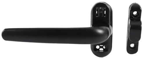 Asa De Ventana Universal Cerradura de manija de puerta y ventana Cerradura de ventana abatible Manija de rueda Negra Manilla De Ventana