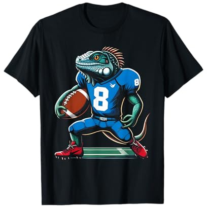 Iguana American Football Boys Kids T-Shirt