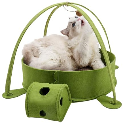 Für Katzen | Kratzbrett Aus Karton XXL Bett,Schildkrötenform Abnehmbares Spielzeug
