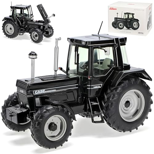 Case IHC 1455 XL Schwarz Traktor 1/32 Schuco Modell Auto mit individiuellem Wunschkennzeichen