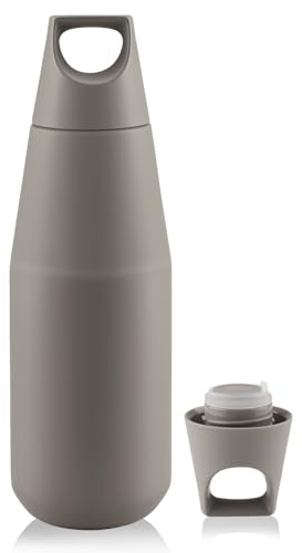 Zosenyer Borraccia Termica 580ml con Ø39mm Tappo a Vite, Borracce Termiche Senza BPA Calore 12H Borraccia Palestra, Marrone Leggero Acciaio Inox Bottiglia Termica a Prova di Perdite per Sportiva