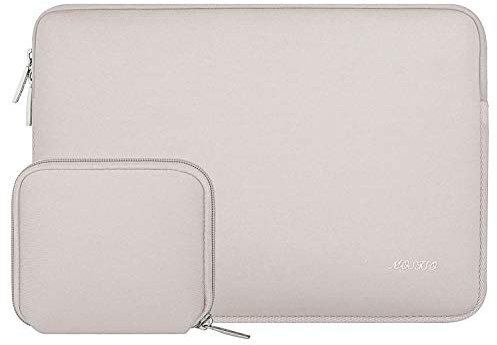 MOSISO Housse Ordinateur 14 Pouces avec Pochette,Gris Roche | Sac de Transport Néoprène Résistant aux Rayures Compatible avec MacBook MacBook HP/Lenovo/Dell/ASUS/Acer 14
