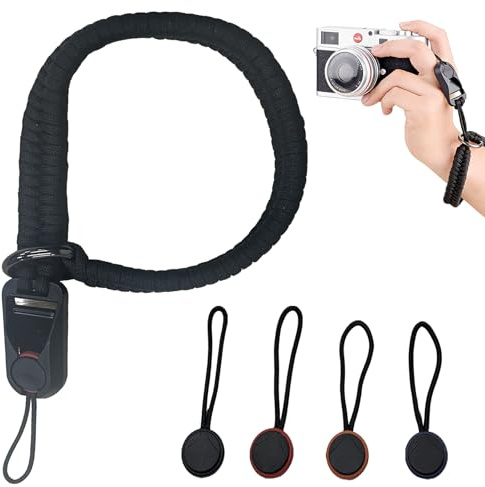 DizemoiQ Verstellbare Kamera Handschlaufe aus geflochtenem Seil Professionelles Kamera Zubehör für DSLR Spiegellose Kameras auch als Handy Schlaufe fürs Handgelenk