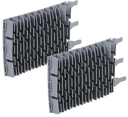 vhbw 2 x borste kompatibel med GRE GT2120, GT3220 poolrobotdammsugare - gummi, 23,9 x 13 x 3,3 cm