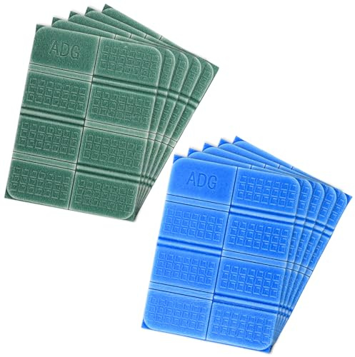 Ghligna Pack of 10 Outdoor Foldable Seat Cushions, 38 x 28 x 0.7 cm, Stadium Seat Cushion, 2 Colours, Seat Padding, Waterproof Seat Pad, Thermal Seat Cushion, Outdoor Foldable for Travel, Hiking
